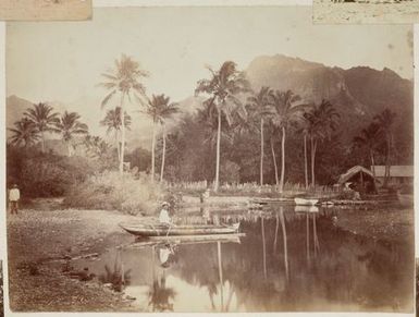 An outrigger canoe. From the album: Cook Islands