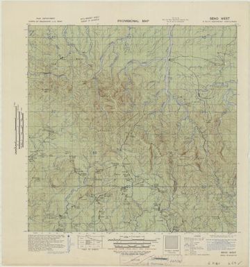 Provisional map, northeast New Guinea: Seno West (Sheet Seno West)