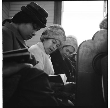 Congregation at the Pacific Island Presbyterian Church in Newtown, Wellington, 1974.