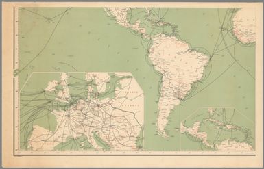 (Sheet 3) Carte des communications télégraphiques du régime extra-européen dressée d'après des documents officiels par le bureau international des administrations télégraphiques.