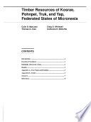 Timber resources of Kosrae, Pohnpei, Truk, and Yap, Federated States of Micronesia