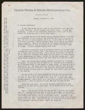 [Letter from Catherine Davis to Joe Davis - November 6, 1944]