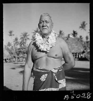 Mata'afa Faumuina Fiame Mulinu'u I, Western Samoa - Photograph taken by E S Andrews
