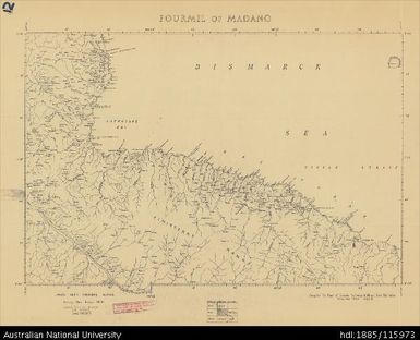 Papua New Guinea, Fourmil of Madang, Fourmil series, Sheet 12, 1956, 1:253 440