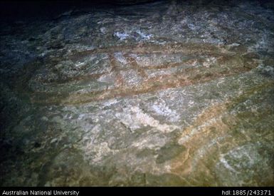 Rock painting, shield