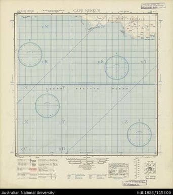 Papua New Guinea, Cape Merkus, Series: AMS T401, Sheet SB 55-6, 1942, 1:500 000