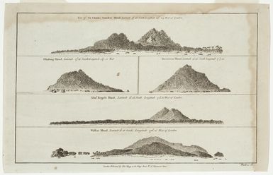 Wallis, Samuel, 1728-1795 :Veiw [sic] of Sir Charles Saunders Island ; Osnaburg Island ; Boscawens Island ; Adml. Keppels Island ; Wallis's Island / Walker sc. - London, Published by Alex.r Hogg at the Kings Arms No 16 Paternoster Row [1784?].