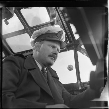 Captain Rex Nichol, on Qantas Catalina flying boat service from Suva, Fiji, to Sydney, Australia