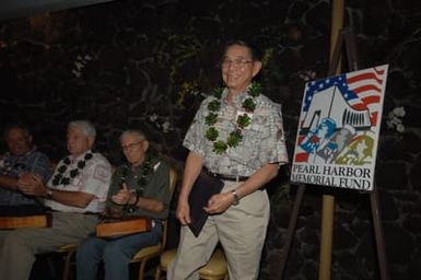 [Assignment: 48-DPA-09-28-08_SOI_K_NPS_Vol_AZ] President's Call to Service Award ceremony and reception for volunteers at the U.S.S. Arizona Memorial, Pearl Harbor, Honolulu, Hawaii, with Secretary Dirk Kempthorne [joining the National Park Service's Chief Historian for the Memorial, Daniel Martinez, among the dignitaries on hand] [48-DPA-09-28-09_SOI_K_NPS_Vol_AZ_IOD_4667.JPG]