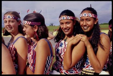 Auckland Secondary Schools Maori and Pacific Islands Cultural Festival, Manukau City. Maori performers, Diocesan School