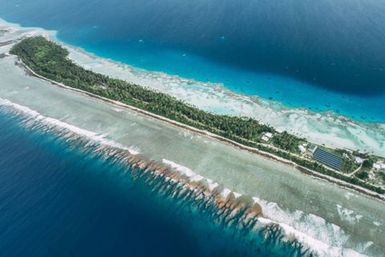 Aerial shot of Nukunonu, Tokelau