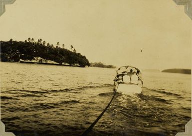 Boat en route to Swallows Cave, Kapa Island, 1928