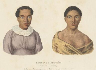 Femmes de l'ile Taiti, Iles de la Societe / Lejeune et Chazal delt.; Ambroise Tardieu sculpt
