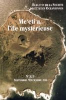 Bulletin de la Société des Études Océaniennes numéro 323