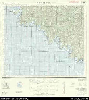 Solomon Islands, British Solomon Islands Protectorate, San Cristobal, Series: X711, Sheet 10-161-11, 1972, 1:50 000