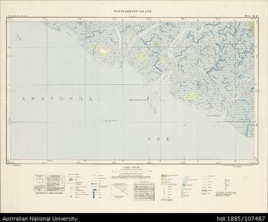 Indonesia, Western New Guinea, Torpedoboot-Eiland, Series: Nederlands-Nieuw-Guinea, Sheet 20-S+R, 1956, 1:100 000