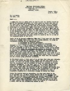Letter from Caleb Foote to A. J. Muste