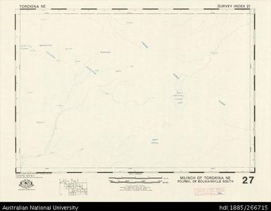 Papua New Guinea, Torokina NE, Survey Index 27, 1:50 000, 1971