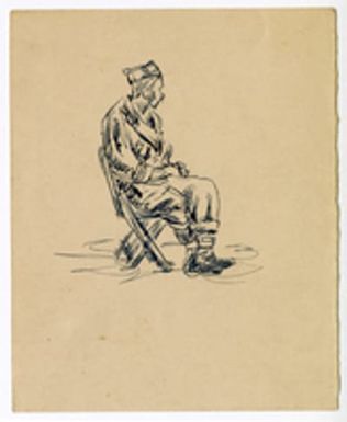 Man Sitting Alone in a Chair