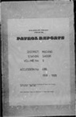 Patrol Reports. Madang District, Saidor, 1958 - 1959