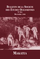 Bulletin de la Société des Études Océaniennes numéro 314