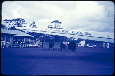 Reception on the tarmac at Lae for Prince Phillip, 1956, [4] Tom Meigan