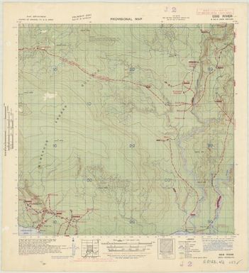 New Britain, provisional map (Esis River , overprinted)