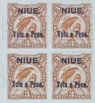 Stamps: New Zealand - Niue Three Pence