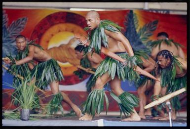 Auckland Secondary Schools Māori and Pacific Islands Cultural Festival. Aorere College Niuean Group boys perform a katoua