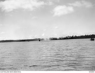 PORTON PLANTATION, SORAKEN AREA, BOUGAINVILLE, 1945-06-09. THE "DUNKIRK" OF A COMPANY 31/51 INFANTRY BATTALION WHO WITH A PLATOON FROM C COMPANY REQUIRED RESCUE FROM THE BEACHHEAD AFTER AN ..