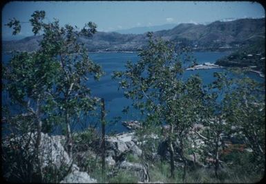 Looking down on Port Moresby harbour : Port Moresby, Papua New Guinea, 1953 / Terence and Margaret Spencer