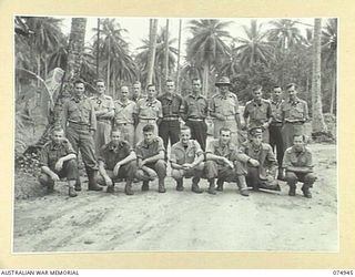 FINSCHHAFEN, NEW GUINEA. 1944-07-31. PERSONNEL OF THE FINSCHHAFEN DETACHMENT OF THE 19TH LINES OF COMMUNICATION SIGNALS. IDENTIFIED PERSONNEL ARE:- QX12750 LANCE CORPORAL M.R. NIELSEN, 19TH ..