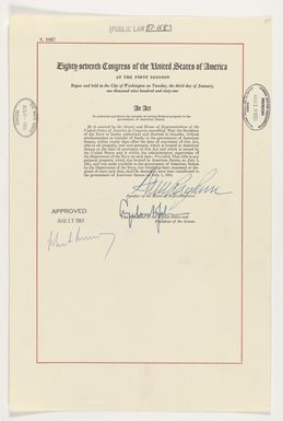 Public Law 87-158: An Act to Authorize and Direct the Transfer of Certain Federal Property to the Government of American Samoa