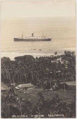 Mail Steamer at Anchor, Rarotonga