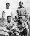 Four soldiers of Company K, 164th Infantry, on New Caledonia, 1942
