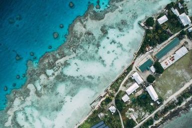 Aerial shot of Nukunonu, Tokelau