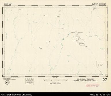 Papua New Guinea, Buin NW, Survey Index 27, 1:50 000, 1971