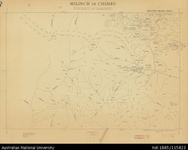 Papua New Guinea, Milinch of Chimbu (Fourmil of Karimui), Milinch series, 1955, 1:63 360