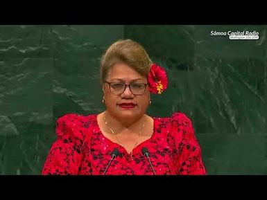 Fofogaina le Sao ‘o Sāmoa ‘I le United Nations - Sui Palemia Hon. Mulipola Anarosa Ale Molio'o