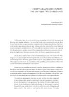 Henry Adams and History: The United States and Tahiti - Ormond Seavey