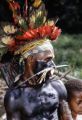 Papua New Guinea, indigenous man wearing headdress in Mount Hagen