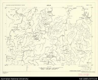 Solomon Islands, Guadalcanal, Aola, Series: D.O.S. Repro 3 (Sketch), Sheet 10, 1968, 1:50 000