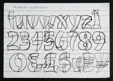 Churchward Chinatype Exbold Condensed 2005 Sketch