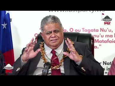 Feiloa'iga 'a le Ta'ita'ifono 'o le FAST Hon. La'auli Leuatea Polata'ivao Fosi Schmidt & Media