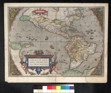 Americae sive novi orbis nova descriptio / [cartographic material] / cum privilego decennali. Ab. Ortelius delineab. et excudeb. 1587