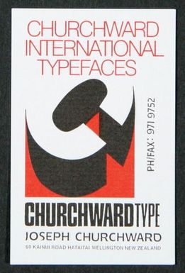 Churchward International Typefaces Business Card