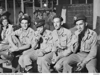 The RAAF made a mass raid on Lakunai Aerdrome, Rabaul, with Beaufort Bomber aircraft. Members of one of the crews of 100 Squadron, RAF who took part are 416874 Pilot Officer (PO, later Flying ..