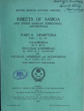 Insects of Samoa and other Samoan terrestrial arthropoda