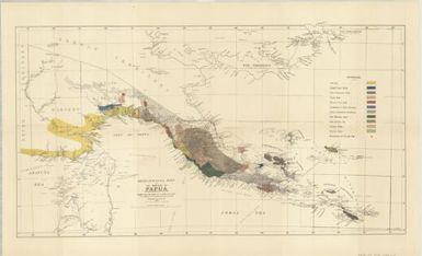 Report on petroleum in Papua: Geological map of the territory of Papua