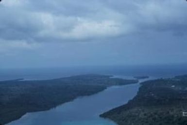 [Aerial view of Port Vila, Vanuatu]